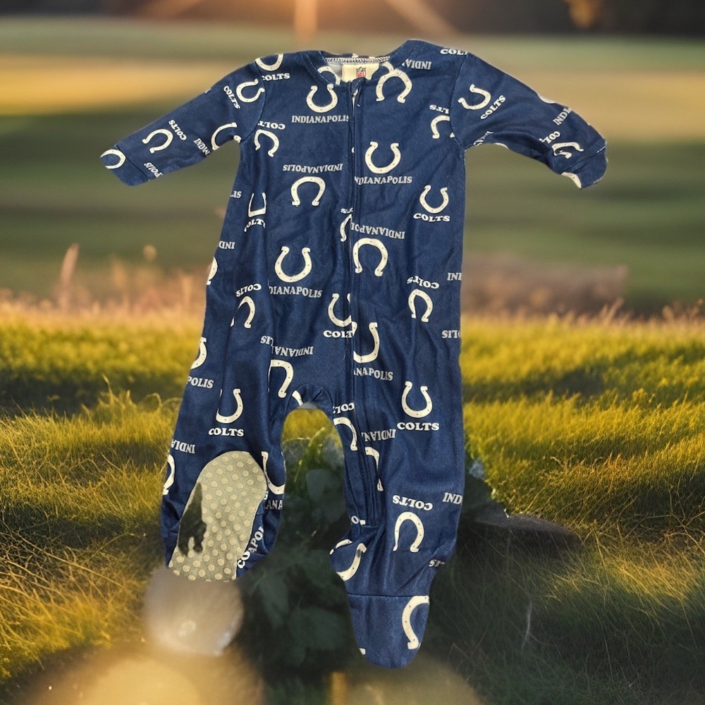 Indianapolis Colts‎ Baby Pyjama One Pc NFL Team Apparel 18M Full Zip Easy On/Off